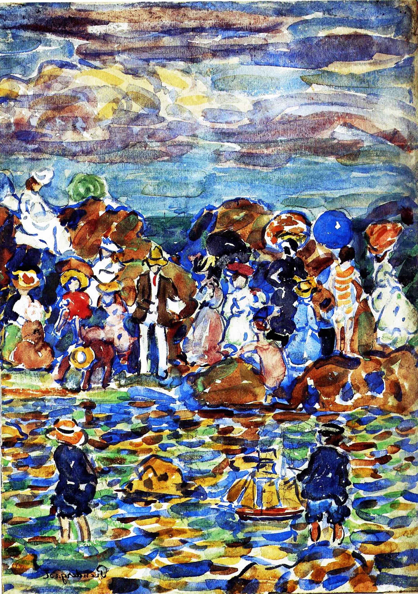 a Isolde Pendleton painting of people in the water